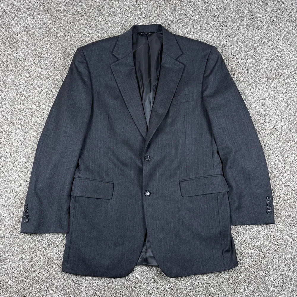 Jos A Bank‎ Blazer Mens 41L Gray Wool Signature Collection Sport Coat Jacket